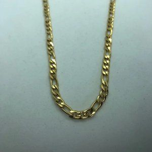 18k Yellow Gold Filled Figaro Necklace Unisex